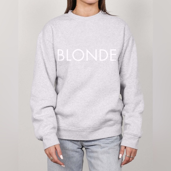 Brunette The Label Tops - NWT Brunette The Label Blonde crew sweatshirt big sister size L/XL
